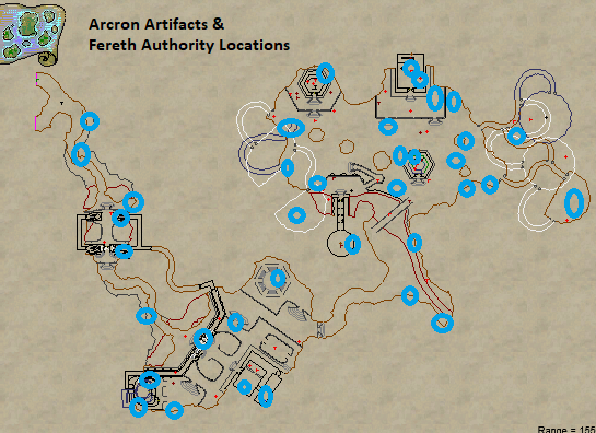 Arcron Artifacts and Fereth Authority Locations